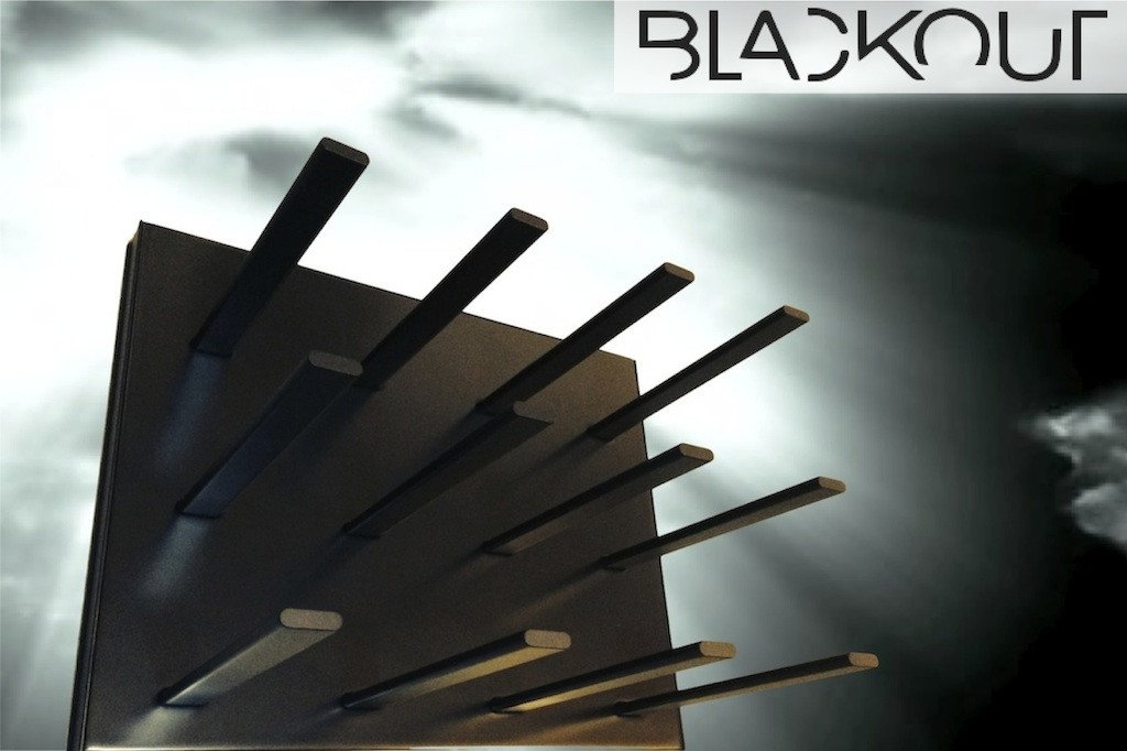 black on black wall-mounted wine racks