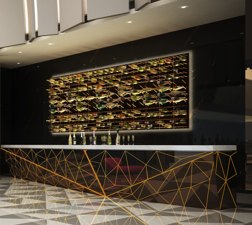 luxury wine display wall