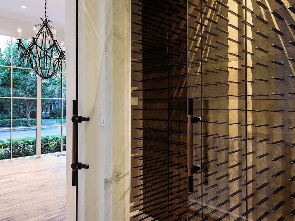 vinkælder design med lukket glas foran