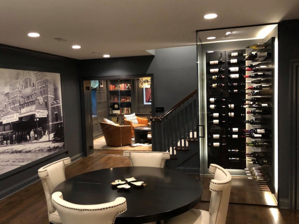 black wine cellar