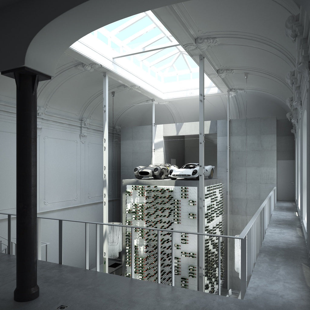 luxury wine display tower