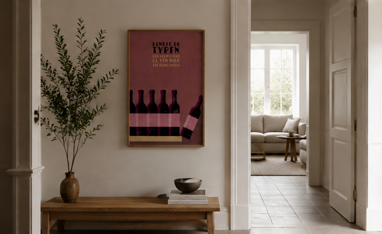 NEU Vin Plakater - Kender Du Typen "Der Aldrig Kan Få Vin Nok Til Samlingen"