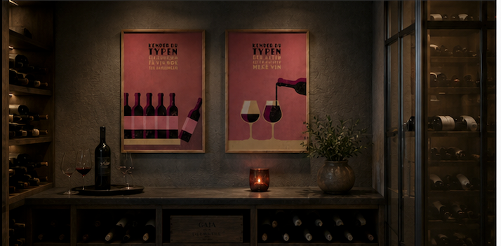 NEU Vin Plakater - Kender Du Typen "Der Aldrig Kan Få Vin Nok Til Samlingen"