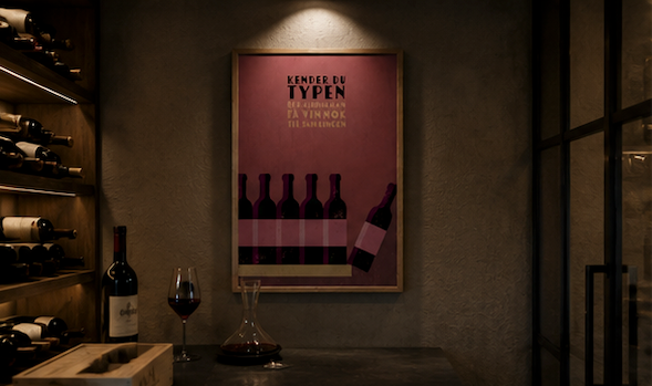 NEU Vin Plakater - Kender Du Typen "Der Aldrig Kan Få Vin Nok Til Samlingen"