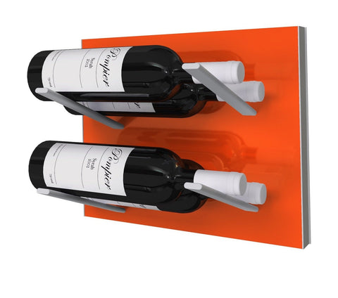 label-out wine rack - electric orange