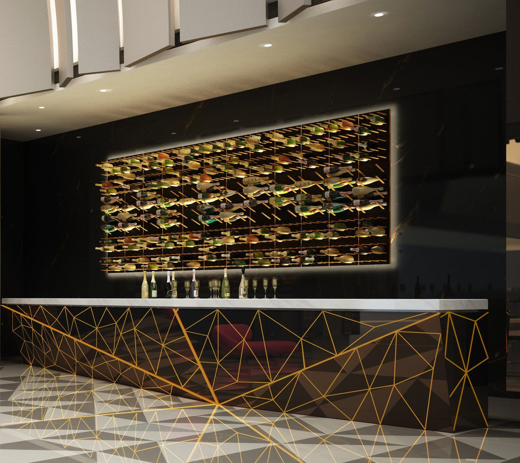 luxury wine display wall