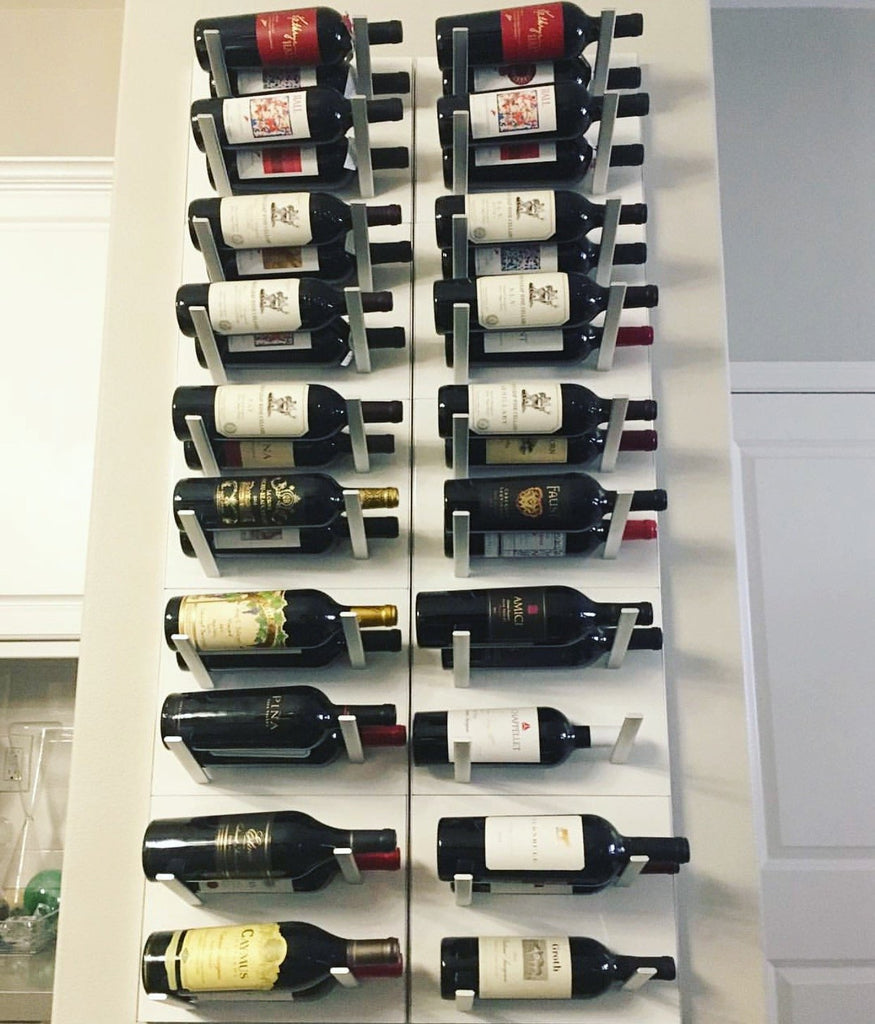 label-out modern wine racks
