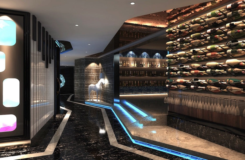 display af champagne for bar, lounge og restaurant